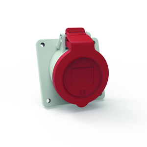 Angled Panel Mounted Industrial Socket